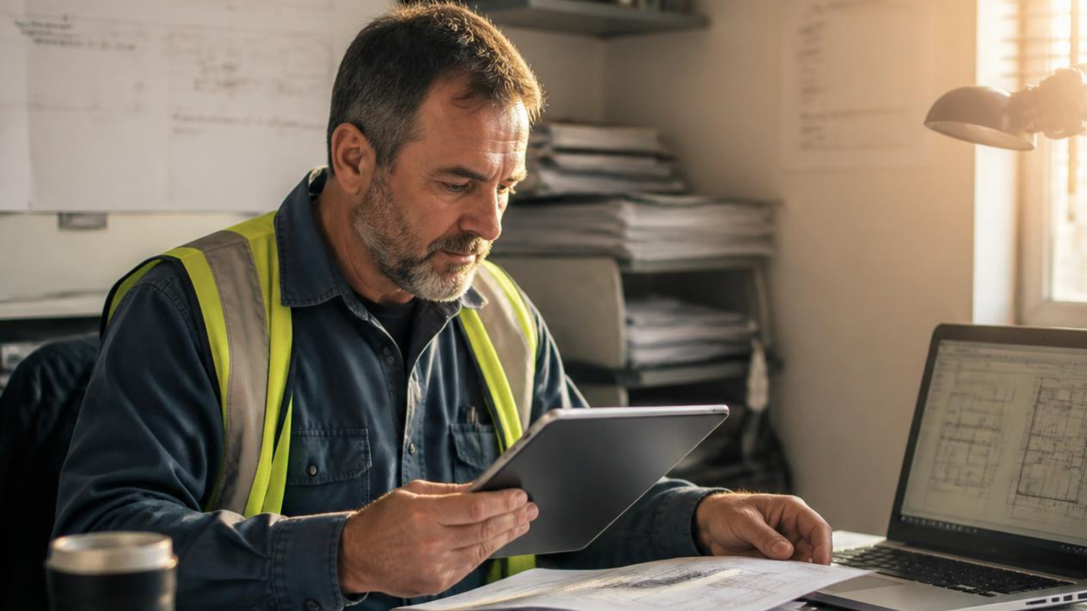 Gestionnaire de projet de construction consultant des données centralisées dans Atoom ERP, une seule source de vérité du bureau au chantier